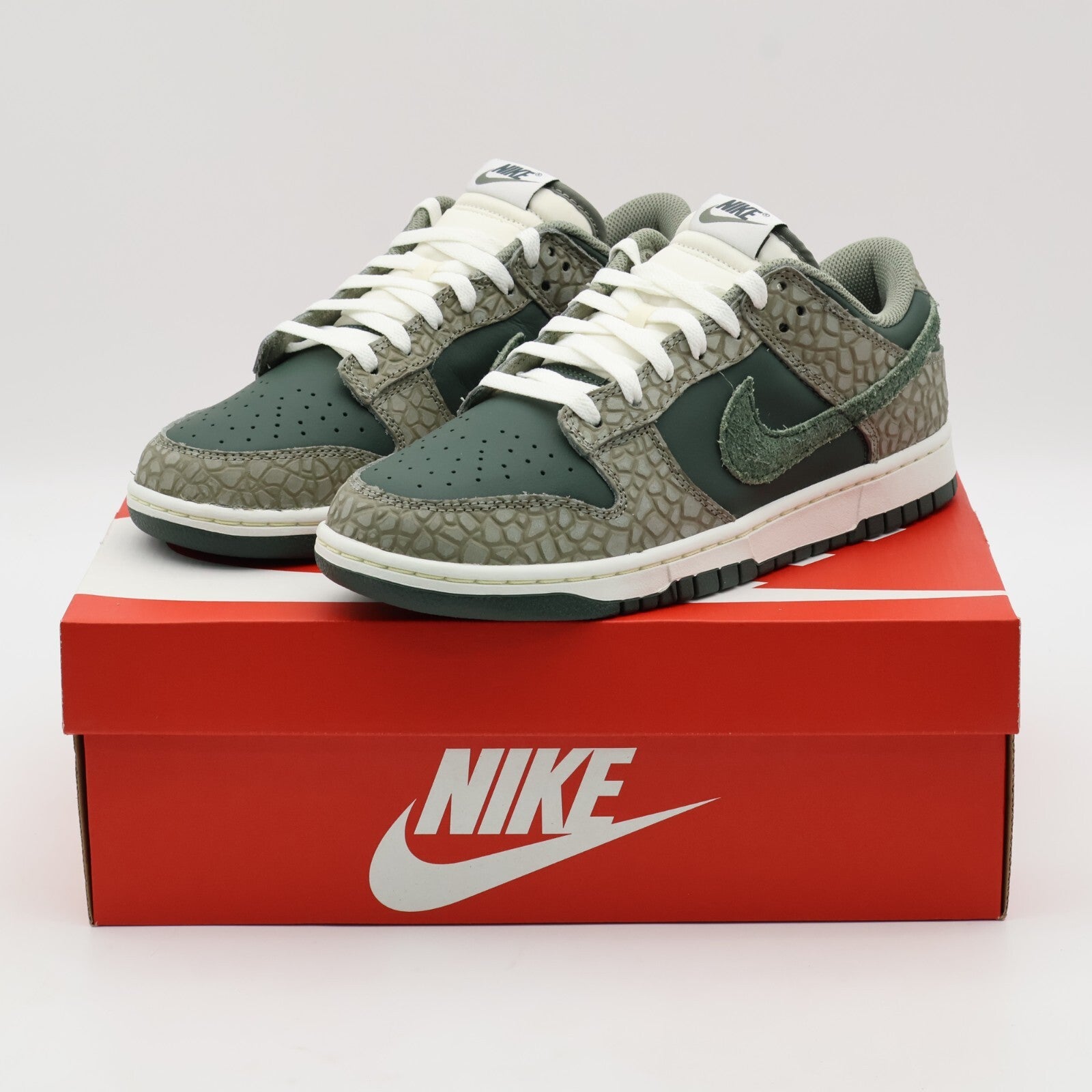 HF4878-053 Nike Dunk Low Retro PRM Vintage Green and Dark Stucco (Men's)