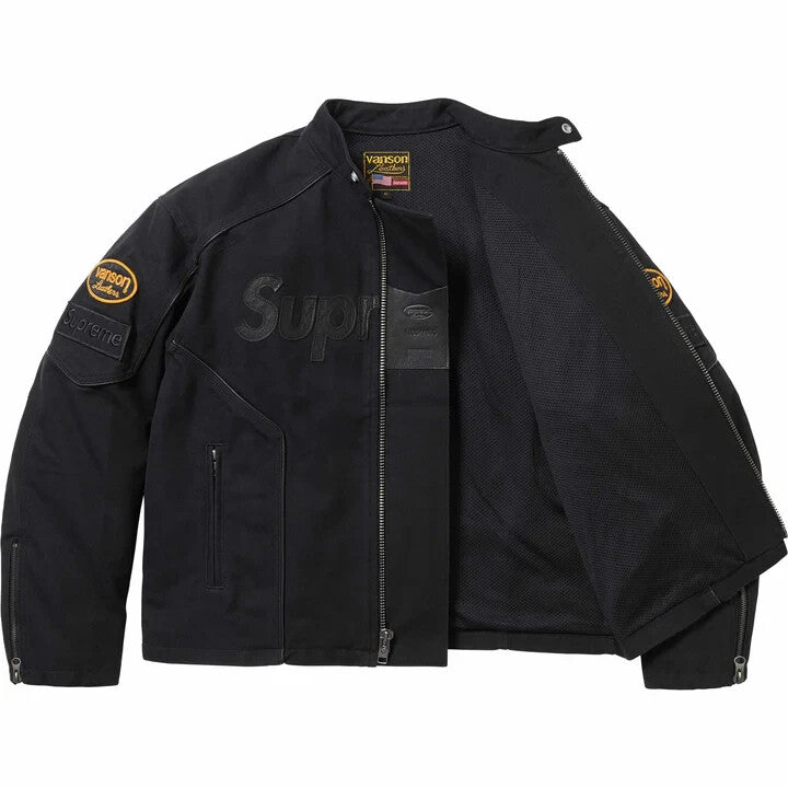 Supreme Vanson Leathers Cordura Cotton Jacket Black