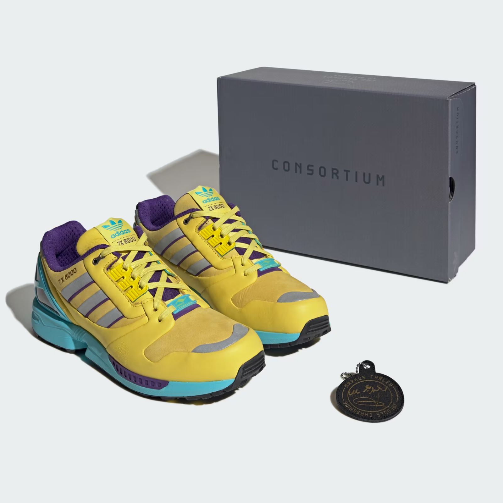 JQ4359 adidas ZX 8000 JC MT Consortium Yellow Blue Glow (Men's)