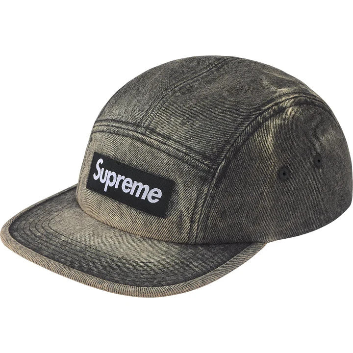 Supreme Denim Camp Cap Washed Black