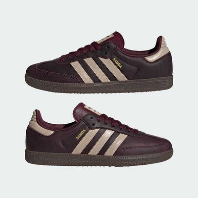 IF7004 adidas Originals Samba OG Maroon Crystal Sand Gold Metallic (Women's)