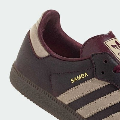 IF7004 adidas Originals Samba OG Maroon Crystal Sand Gold Metallic (Women's)