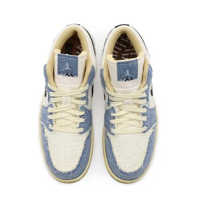 FN7670-493 Nike Air Jordan 1 Low SE World Make Japan Sashiko Denim Ivory (Men's)