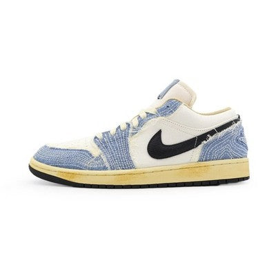 FN7670-493 Nike Air Jordan 1 Low SE World Make Japan Sashiko Denim Ivory (Men's)