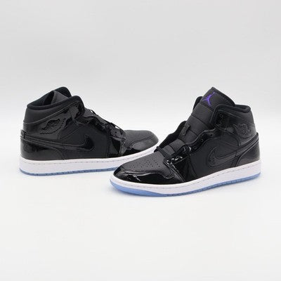 DV1308-004 Nike Air Jordan 1 Mid Space Jam Black Dark Concord White (Men's)