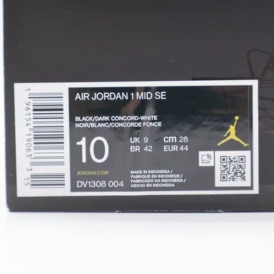 DV1308-004 Nike Air Jordan 1 Mid Space Jam Black Dark Concord White (Men's)