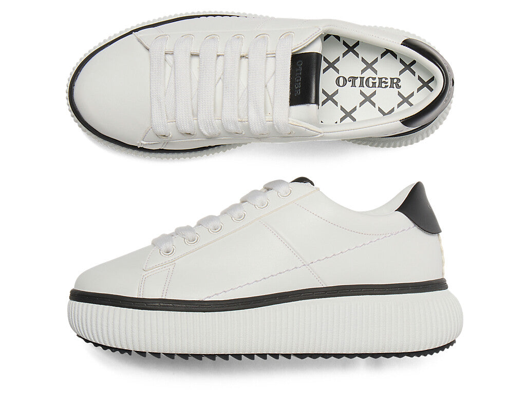 1182A636-100 Onitsuka Tiger Women's Otiger Court White Black (Women's)