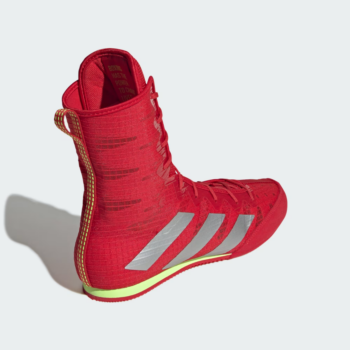 JP9846 adidas Box Hog 4 Better Scarlet Silver Metallic Lucid Lemon (Men's)