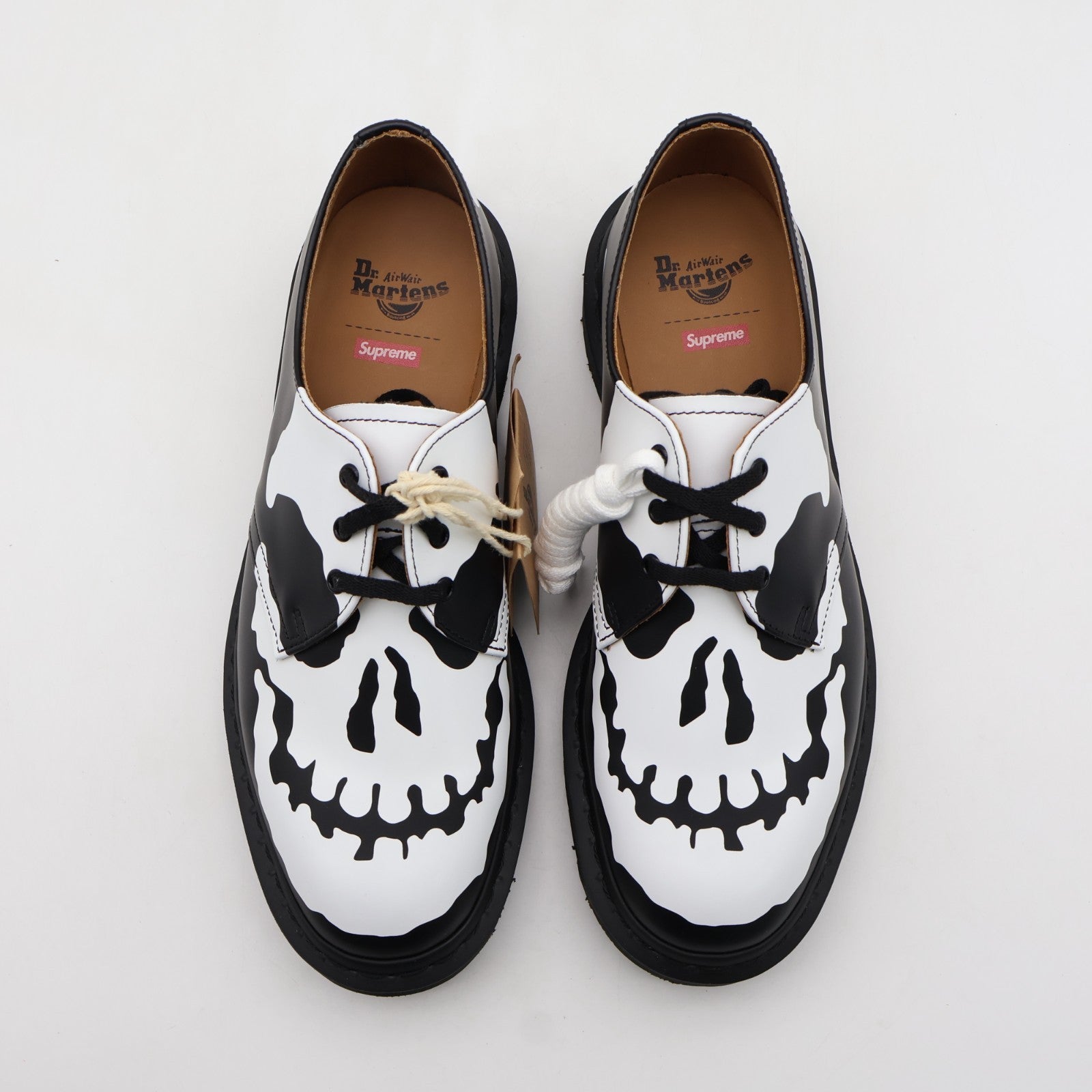 42936001 Supreme Dr.Martens 1461 Skull 3 Eye Shoe Black White (25FW Week14) (Men