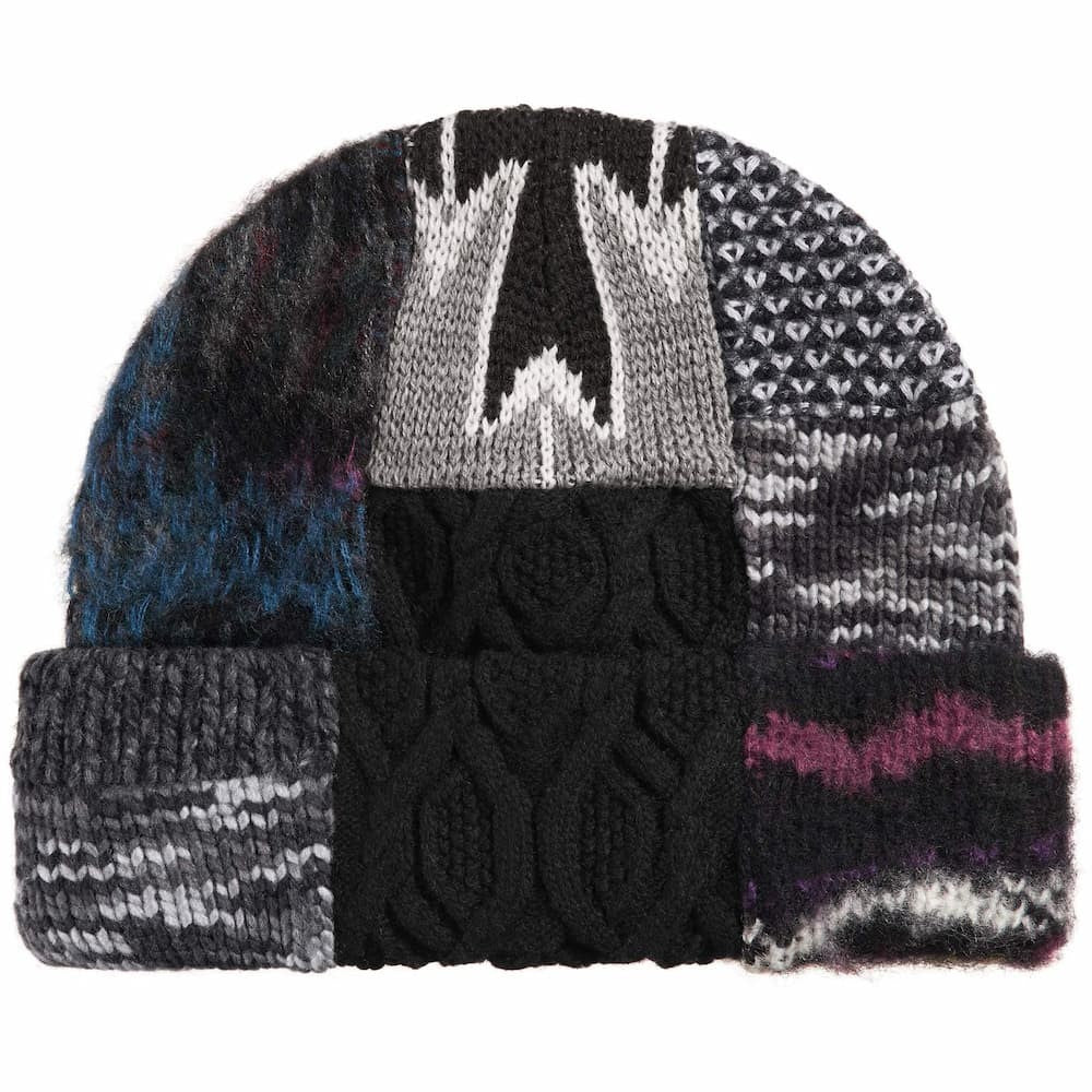 Supreme Patchwork Beanie Black