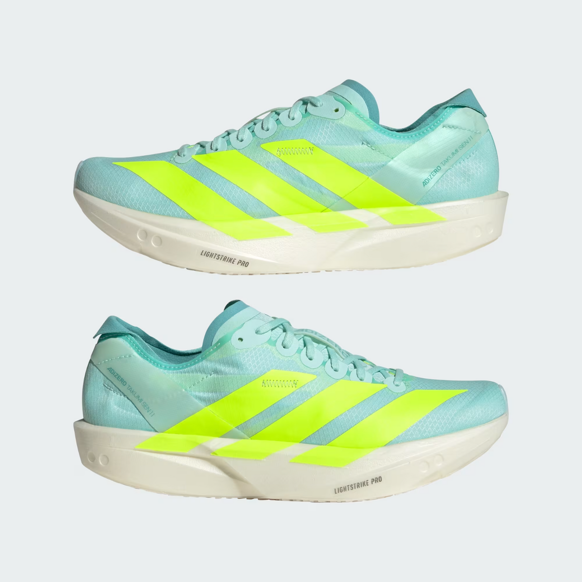 JH5223 adidas Adizero Takumi Sen 11 Blue Lucid Lemon Flash Aqua (Women's)