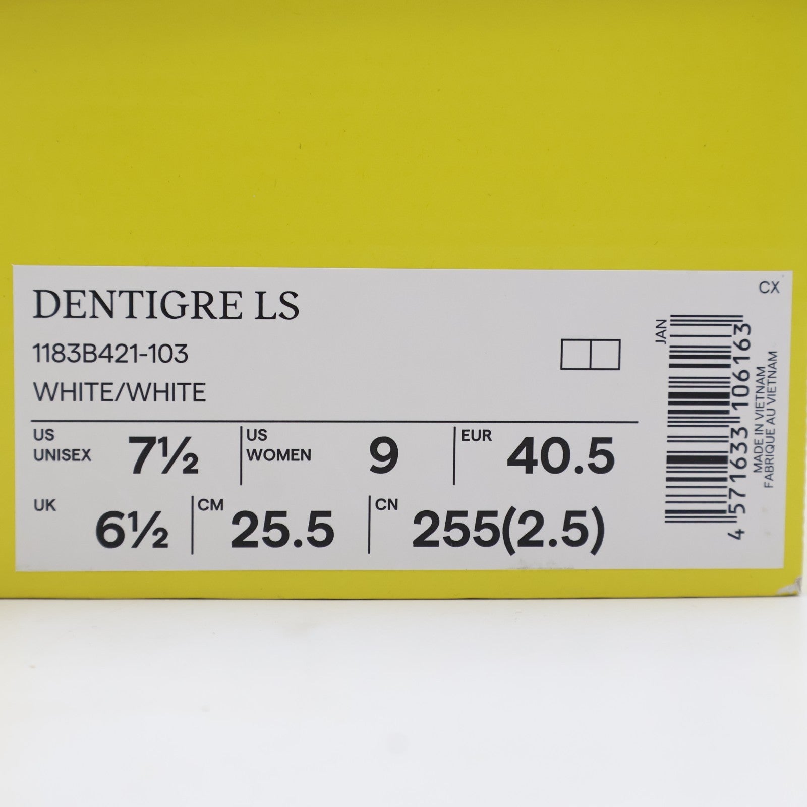 1183B421-103 Onitsuka Tiger Dentigre LS White White (Men's)