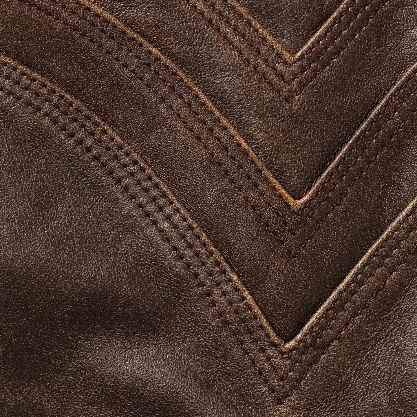 Supreme S Logo Leather Baggy 5-Pocket Jean Brown