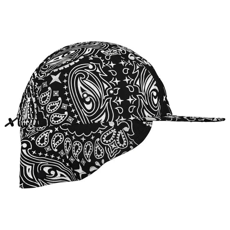 Supreme Reflective Bandana Sunshield Camp Cap Black