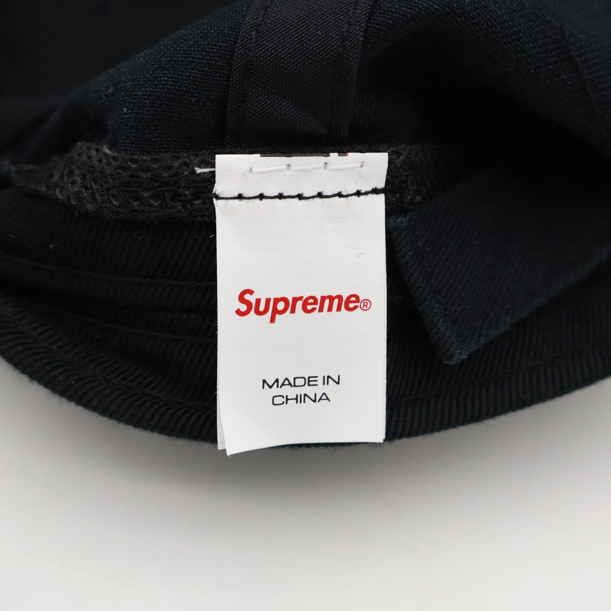 Supreme Leather Applique 6-Panel Black