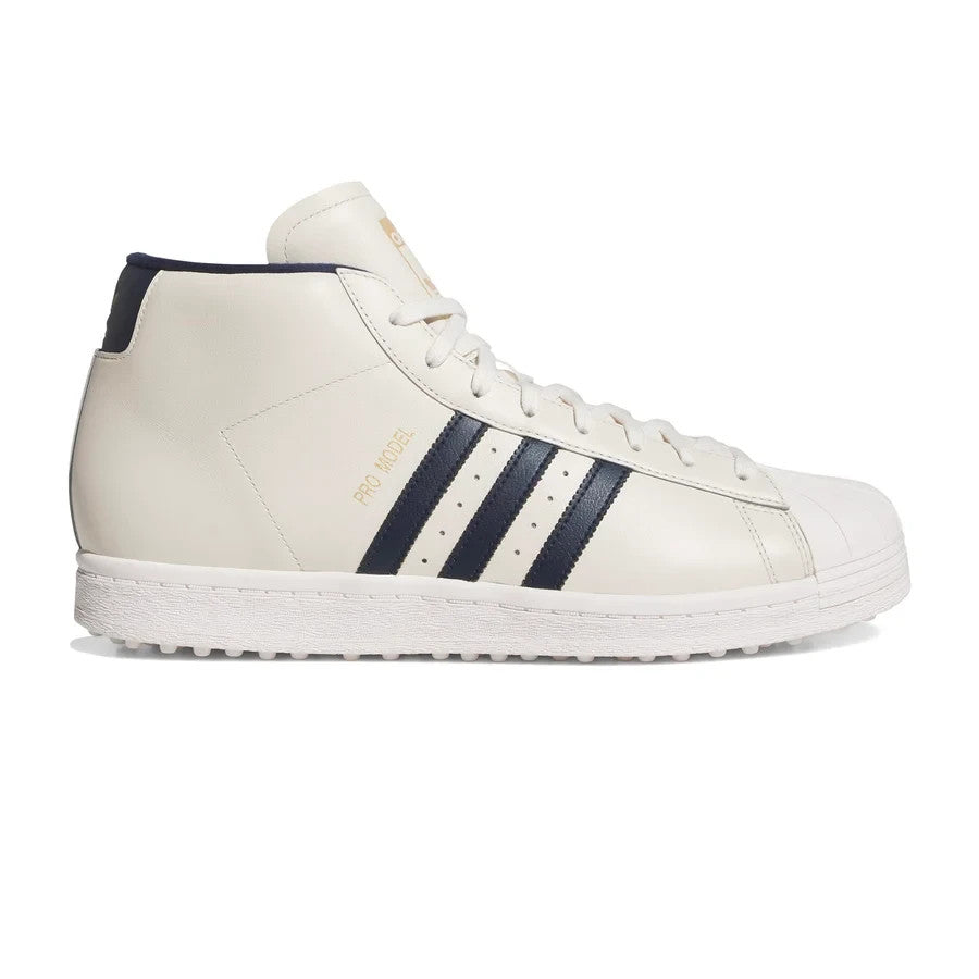 JQ7722 adidas Originals Pro Model Midcut Spikeless Golf Chalk White Night (Men's