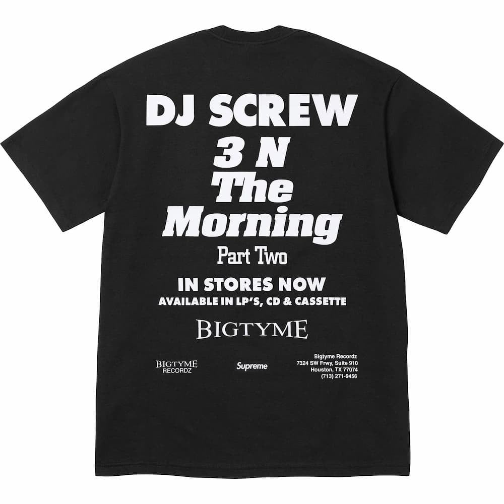 Supreme DJ Screw SUC Tee Black