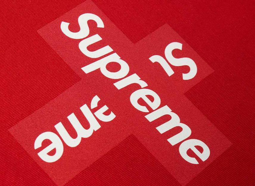 Supreme Cross Box Logo Tee Red