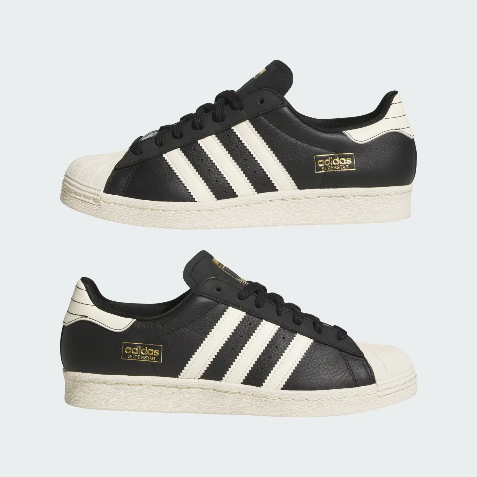 KK5003 adidas Superstar 80 ADV Core Black Cream White Gold Metallic (Men's)