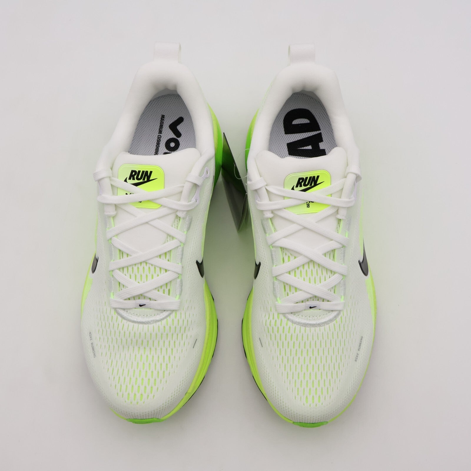 HM6803-100 Nike Vomero 18 White Black Electric Green Volt (Men's)