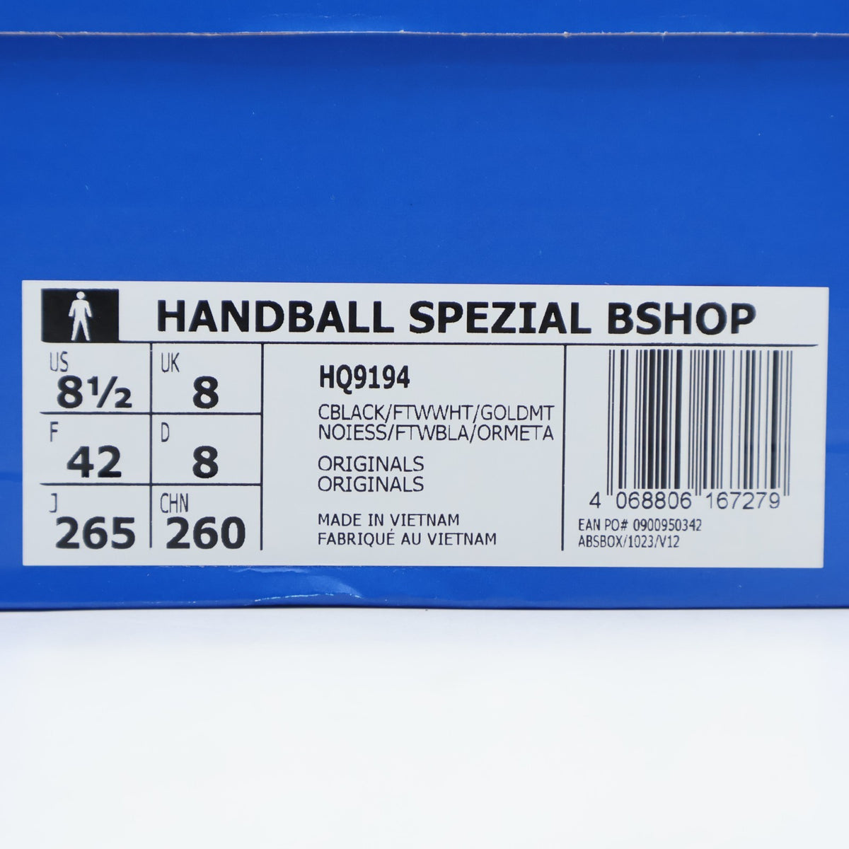HQ9194 adidas Originals Handball Spezial Core Black Cloud White Gold (Men's)