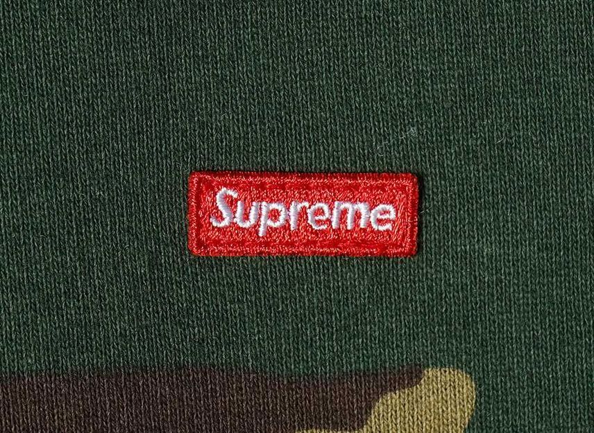 Supreme Small Box Zip Up Hooded Sweatshirt Woodland Camo