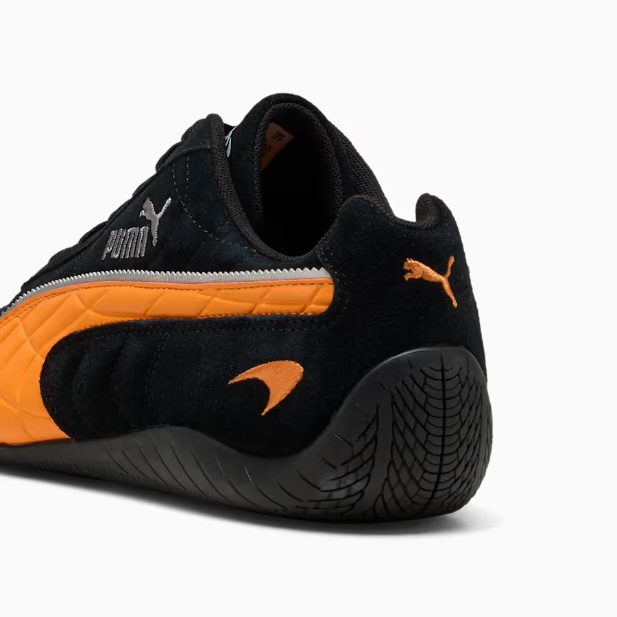 309452-01 McLaren Ã Puma Speedcat "PUMA Black/Bright Papaya" (Men's)