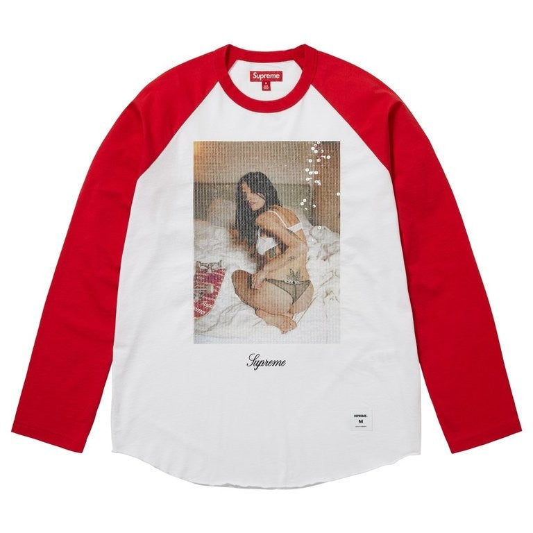 Supreme x Larry Clark Sequin Raglan L/S Top Red
