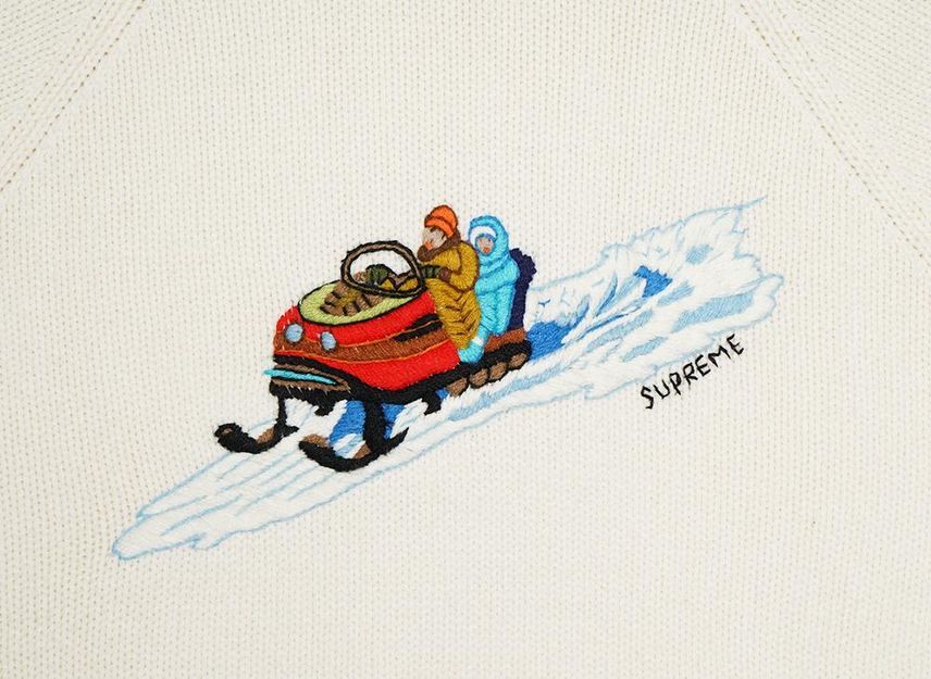Supreme Snowmobile Sweater White