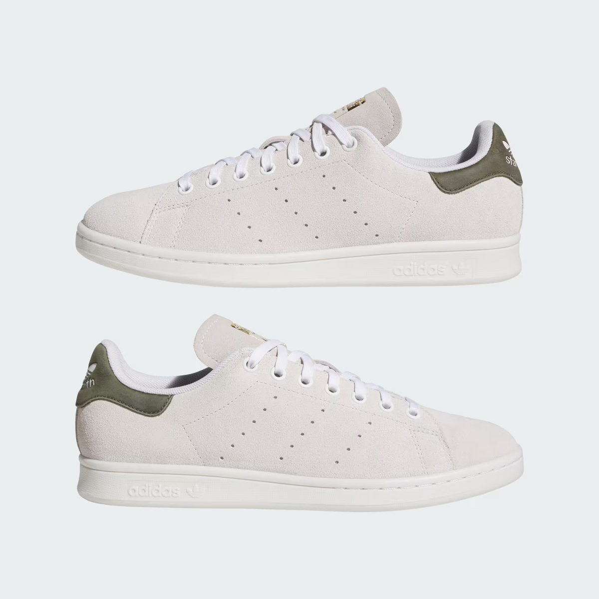 KJ0336 adidas Stan Smith "Crystal White/Olive Strata" (Men's)