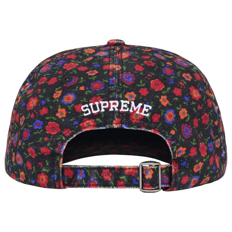 Supreme Washed Canvas S Logo 6-Panel Floral