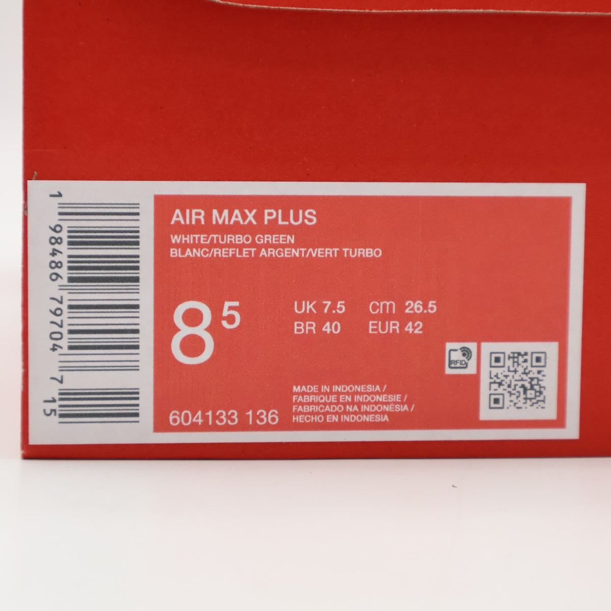 604133-136 Nike Air Max Plus Turbo Green 2025 (Men's)