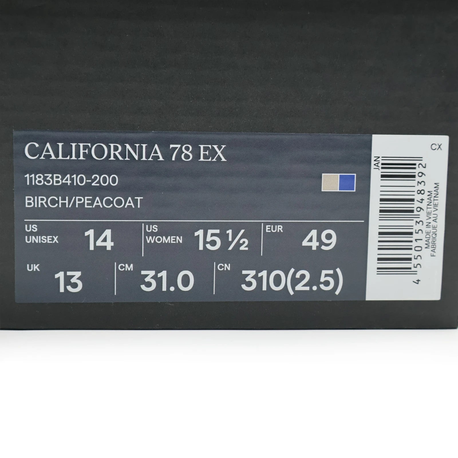 1183B410-200 Onitsuka Tiger California 78 EX Birch Peacoat (Men's)