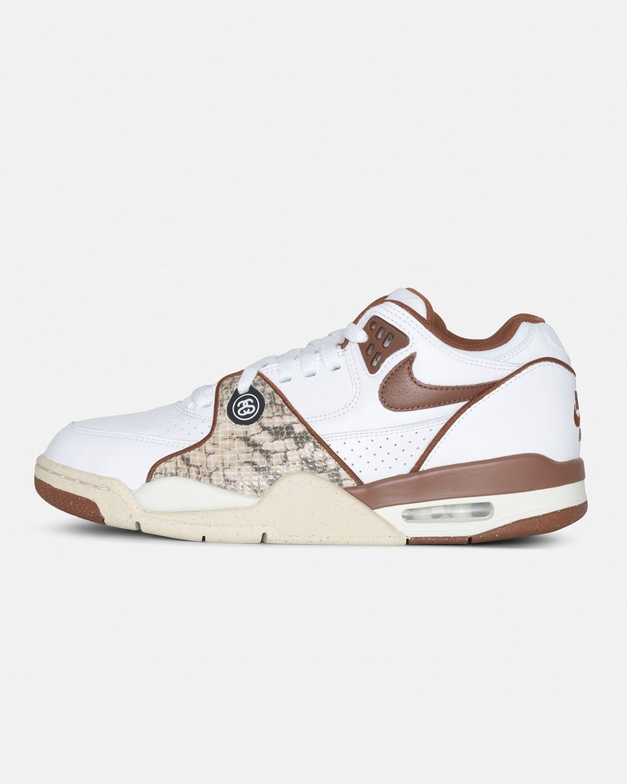 FD6475-100 Stussy Nike Air Flight 89 Low SP White and Pecan (Men's)