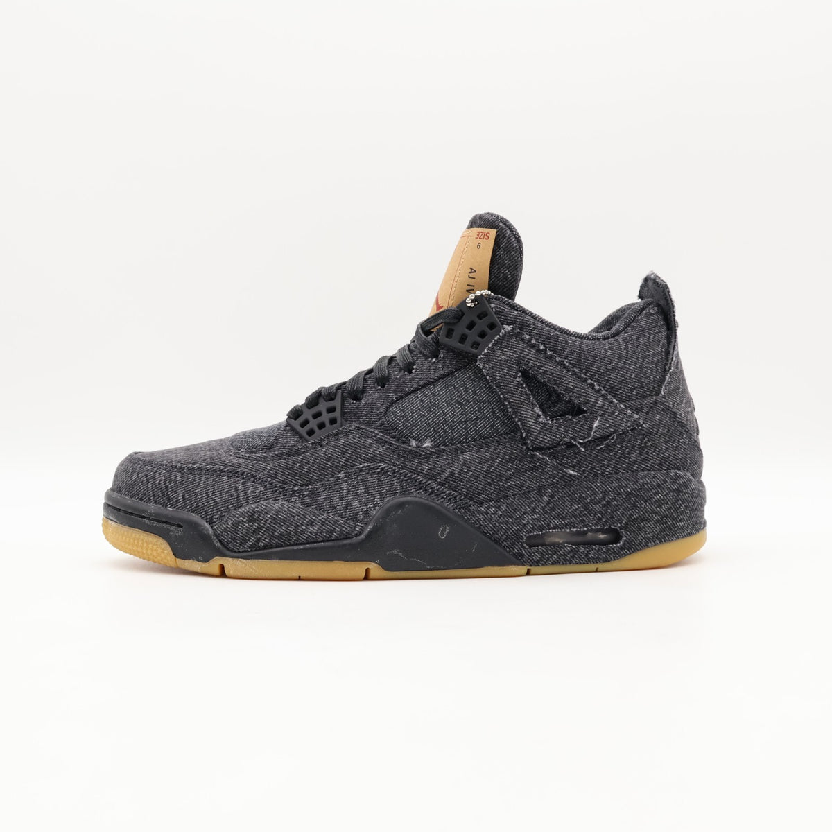 AO2571-001 Nike Levi's Air Jordan 4 Black Denim LEVIS Tag (Men's)