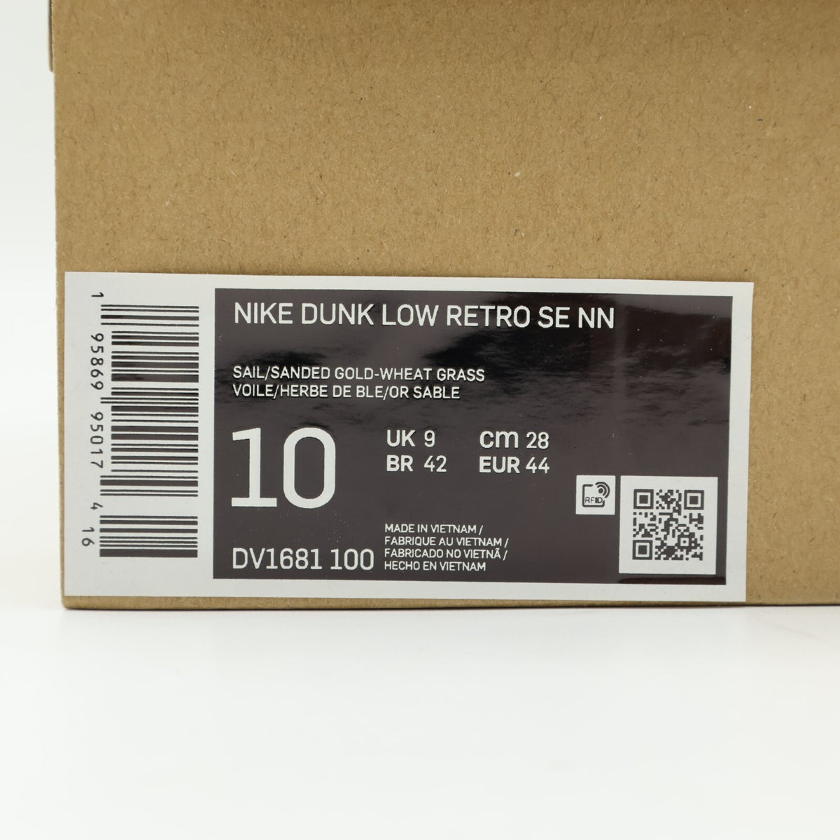 DV1681-100 Nike Dunk Low Sun Club White Yellow Wheat Grass Orange Sanded (Men's)