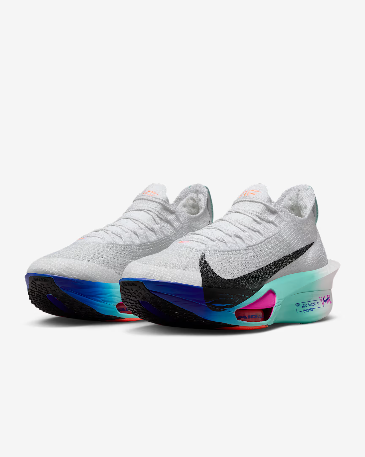 FD8315-104 Nike Alphafly 3 White Hyper Turquoise Concord Black (Women's)