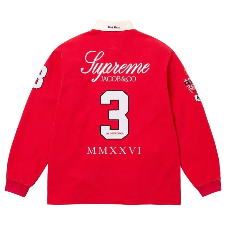 Supreme x La Martina Rugby Red