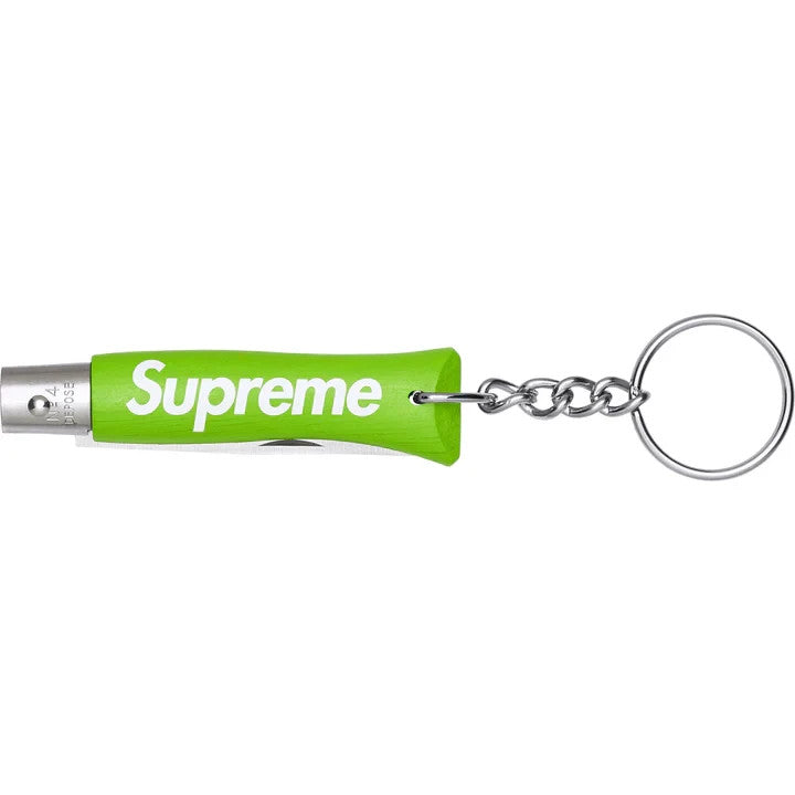 Supreme Opinel No. 4 Knife Keychain Green