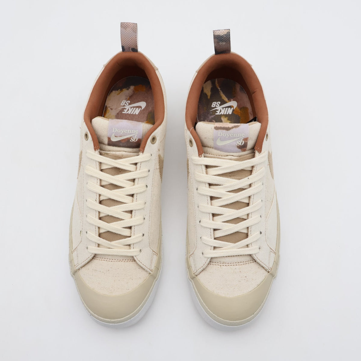 DZ3406-100 Doyenne Ã Nike SB Blazer Low Coconut Milk and Rattan Sail Brown Beige
