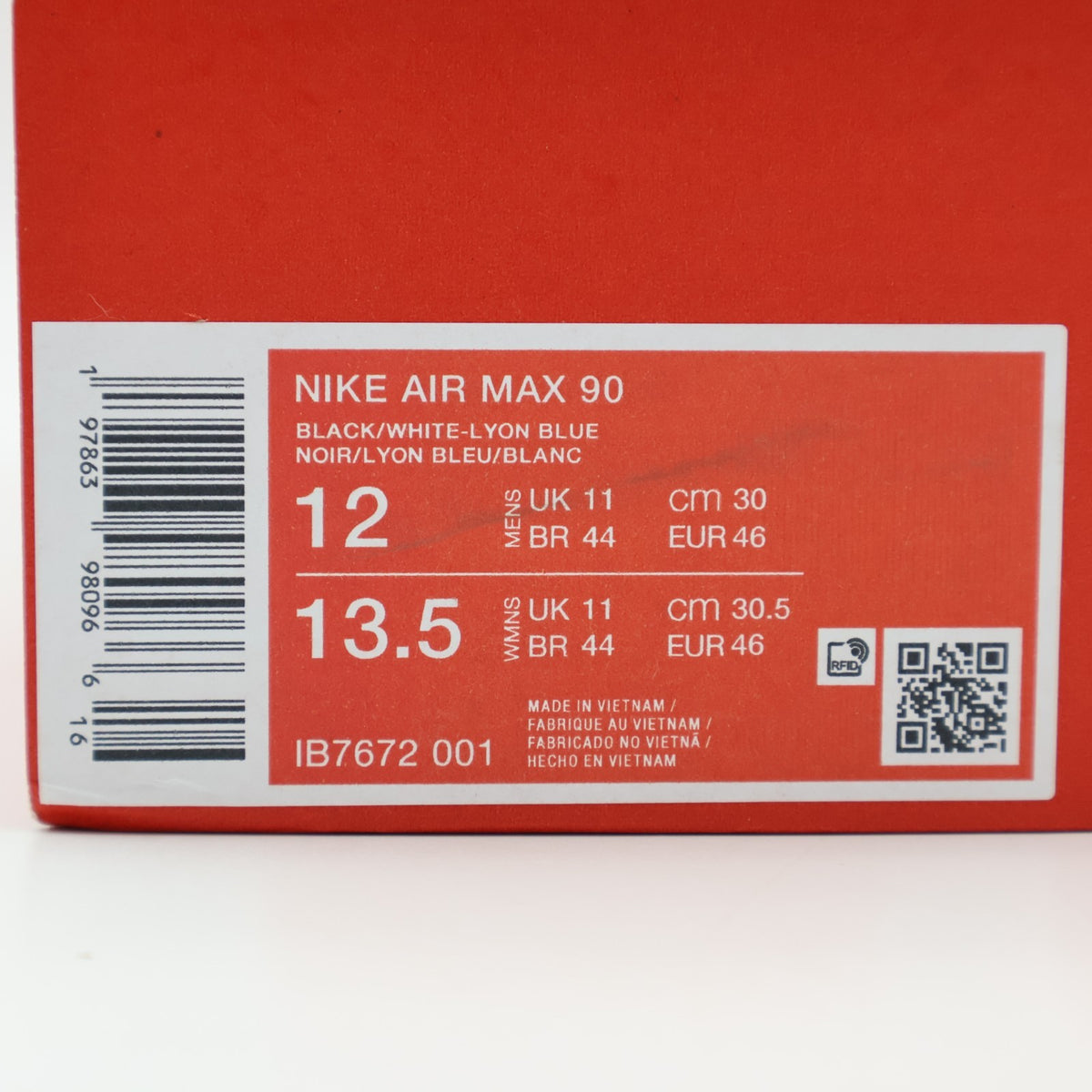 IB7672-001 Nike Air Max 90 Lyon Blue (Men's)