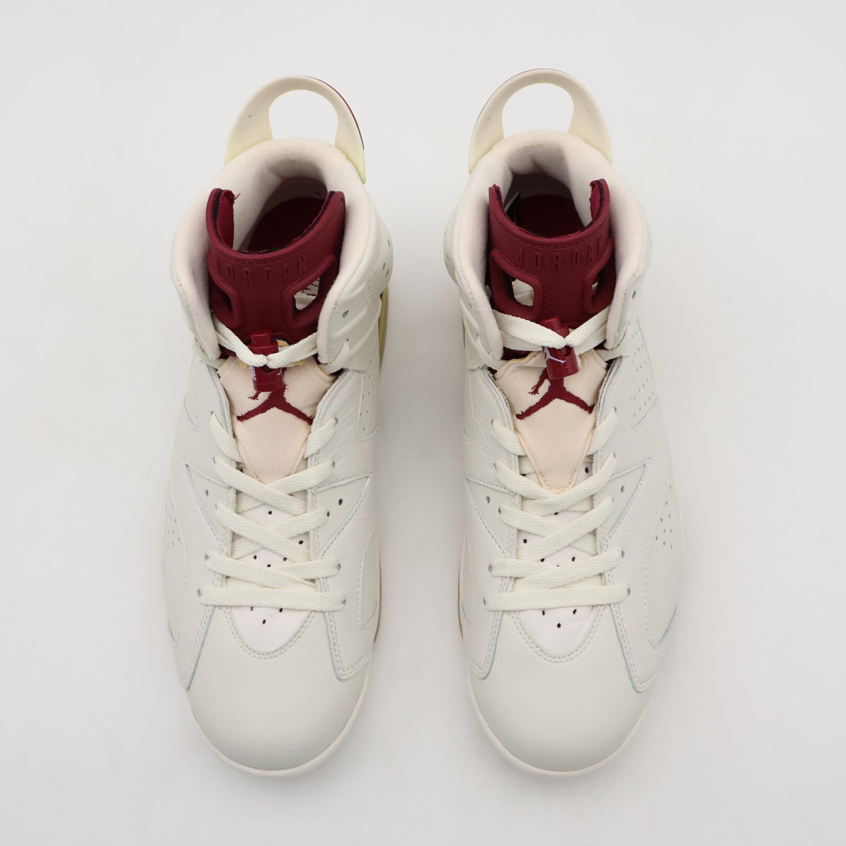 384664-116 Nike Air Jordan 6 Retro Maroon White Red Cream Ivory Burgundy Wine
