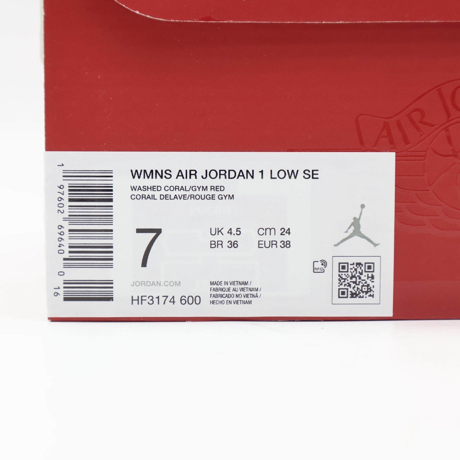 HF3174-600 Nike Women's Air Jordan 1 Low Valentine's Day (Women's)