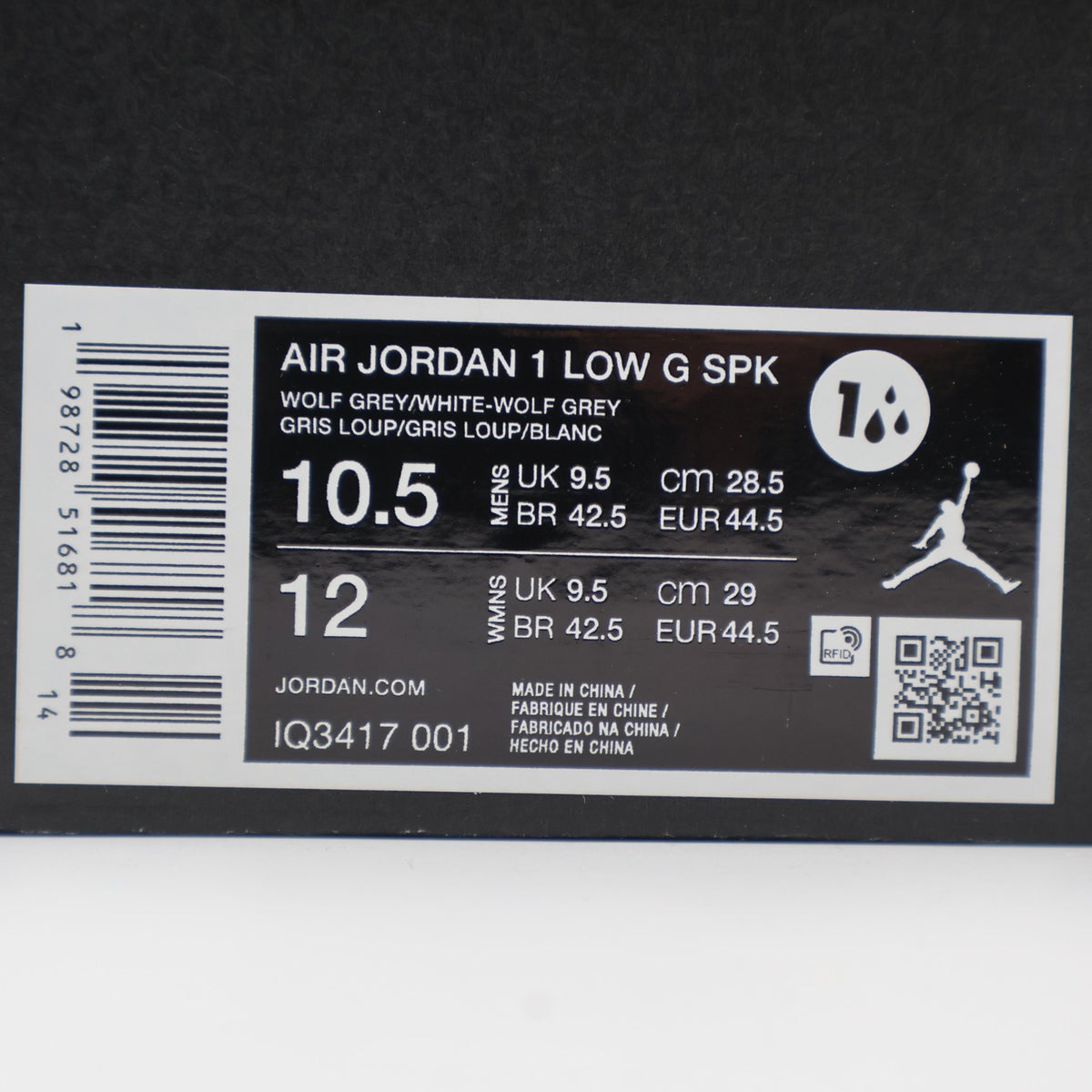 IQ3417-001 Nike Air Jordan 1 Low Golf Cool Grey (Men's)