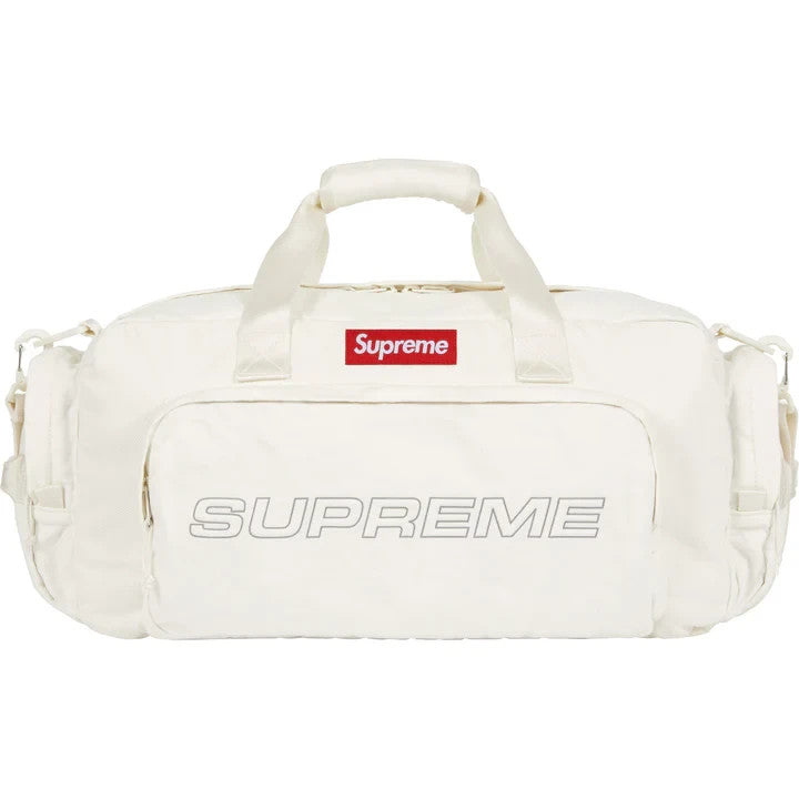 Supreme Denim Duffle Bag White