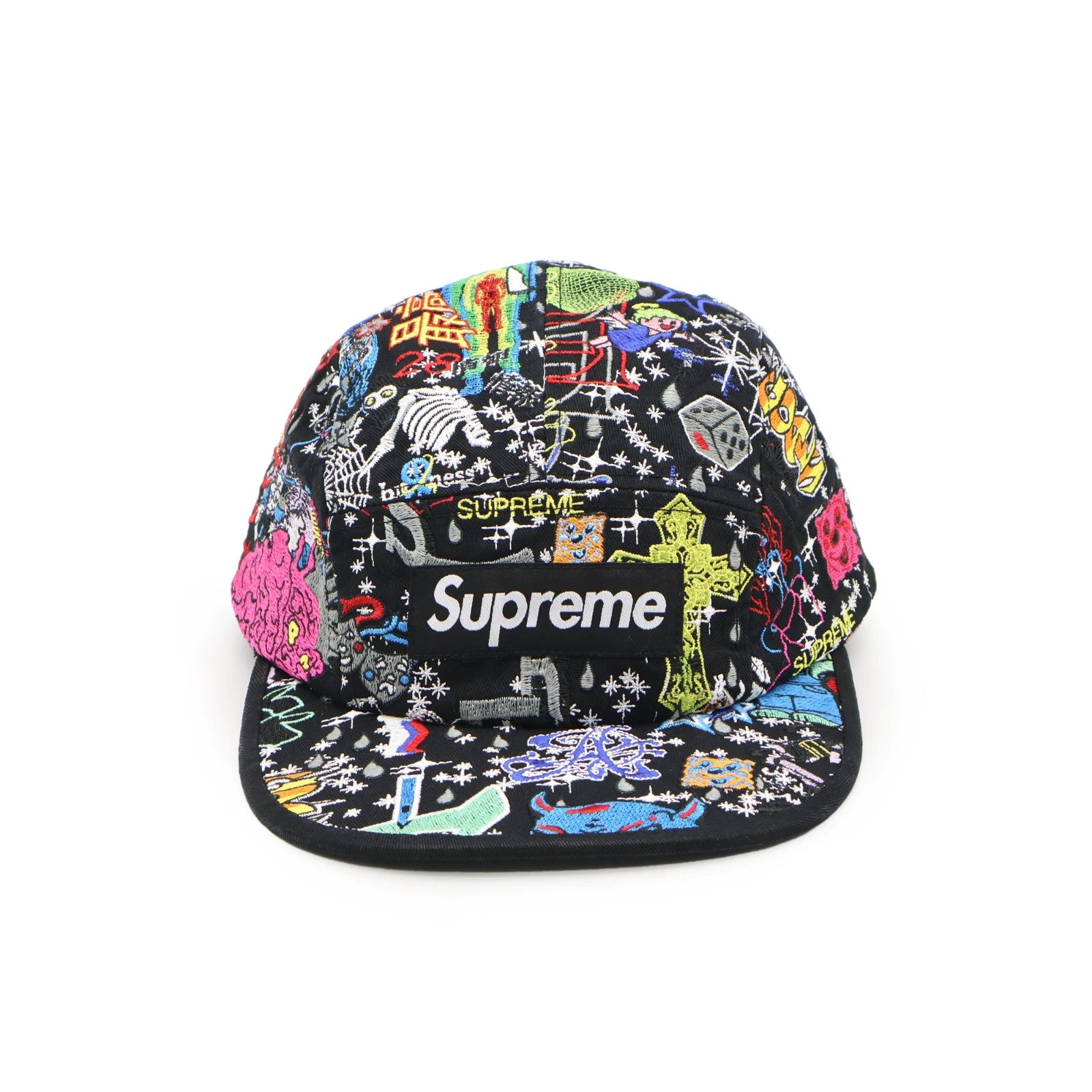 Supreme AOI Embroidered Camp Cap Black