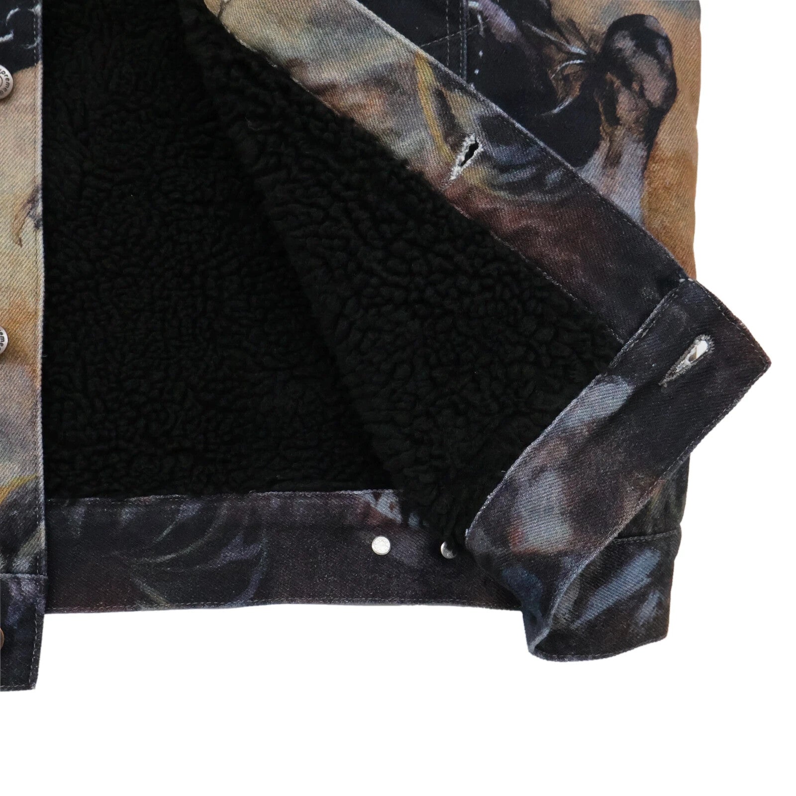 Supreme Frank Frazetta Faux Shearling Lined Trucker Jacket Multi
