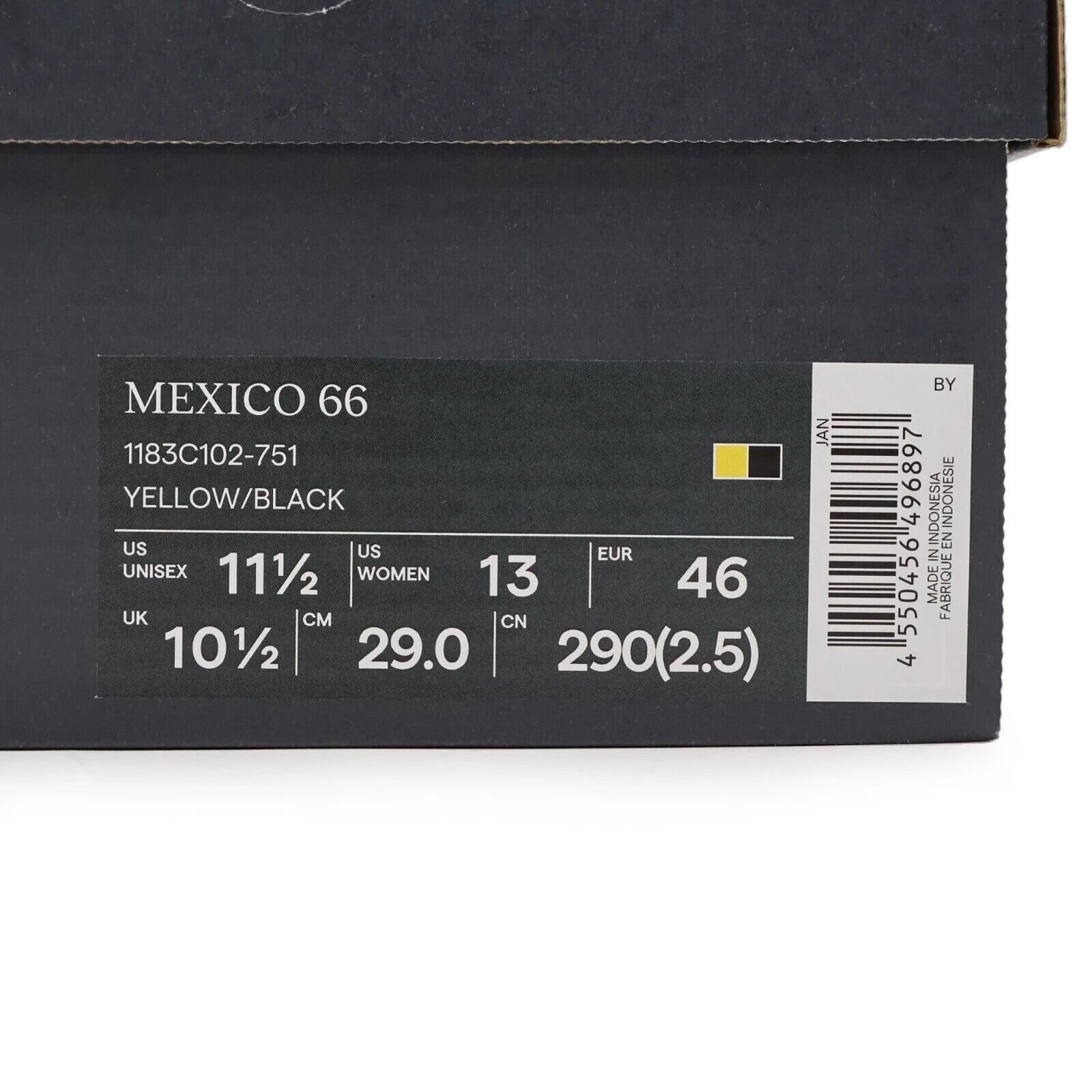1183C102-751 Asics Onitsuka Tiger Mexico 66 Yellow Black Kill Bill (Men's)