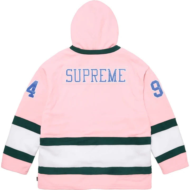 Supreme Polartec Hooded Hockey Jersey Light Pink