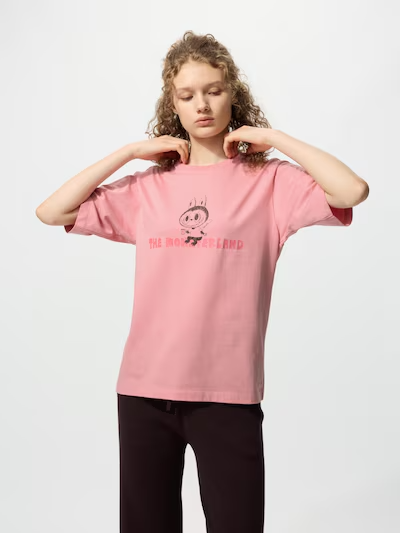 Uniqlo POP MART THE MONSTERS (LABUBU) UT Women'S Pink